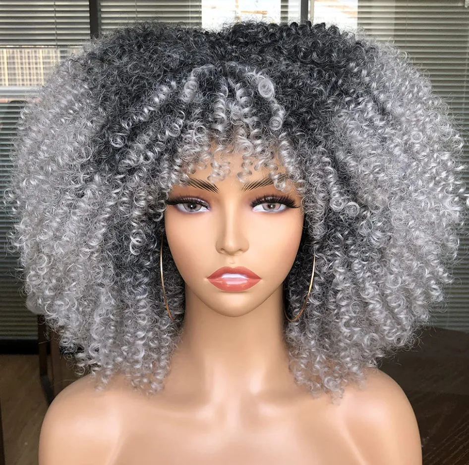 The Latest 12inch Explosive Wig With Small Curly Kinky Curly Fluffy Short Curly Hair Covers Com