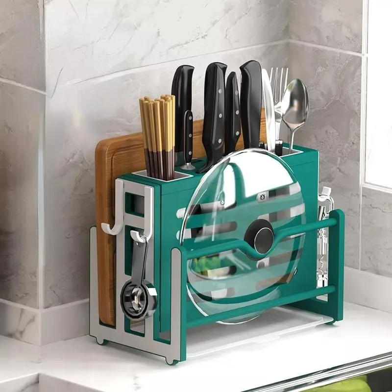 Organisation comptoir porte-couteaux couvercle de Pot baguettes support de rangement multifonction vaisselle organisateur cuisine étagère de rangement fournitures