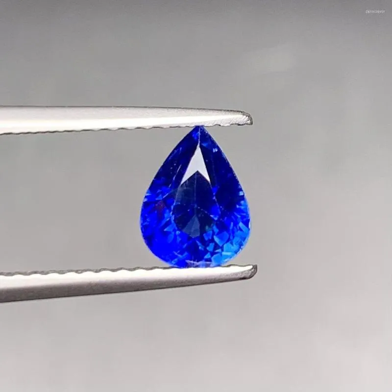 Pierres précieuses en vrac AIG QH 1.32ct Nature Sri Lanka origine bleu Royal saphir gemmes perles pour bijoux à bricoler soi-même