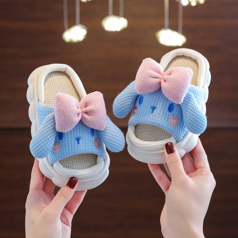 Chaussons cuir souple bébé enfant garçon fille lapin.