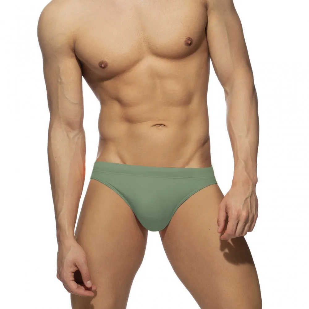 Mens Quick Drying Solid Speedo Swimsuit Men Sexy Beachwear For
