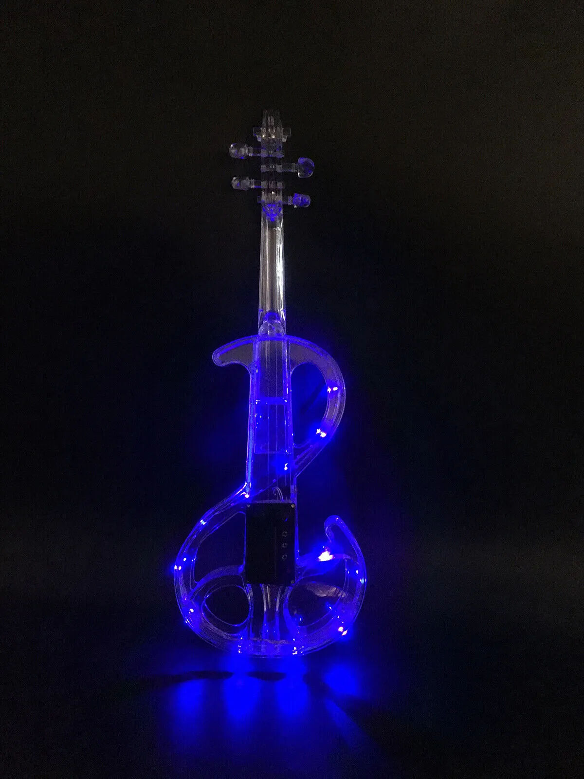 Transparent Led Light 4 4 Electric Violin Acrylic Body With Violin