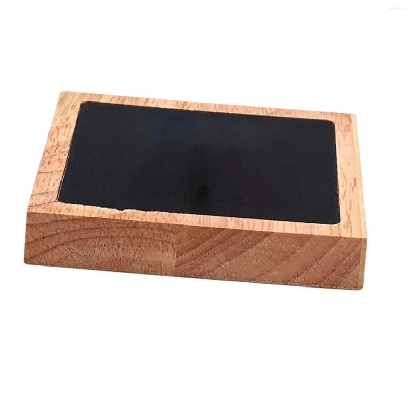 Jewelry Pouches Wooden Velvet Tray Storage Organizer Square For Bracelet EarShelves