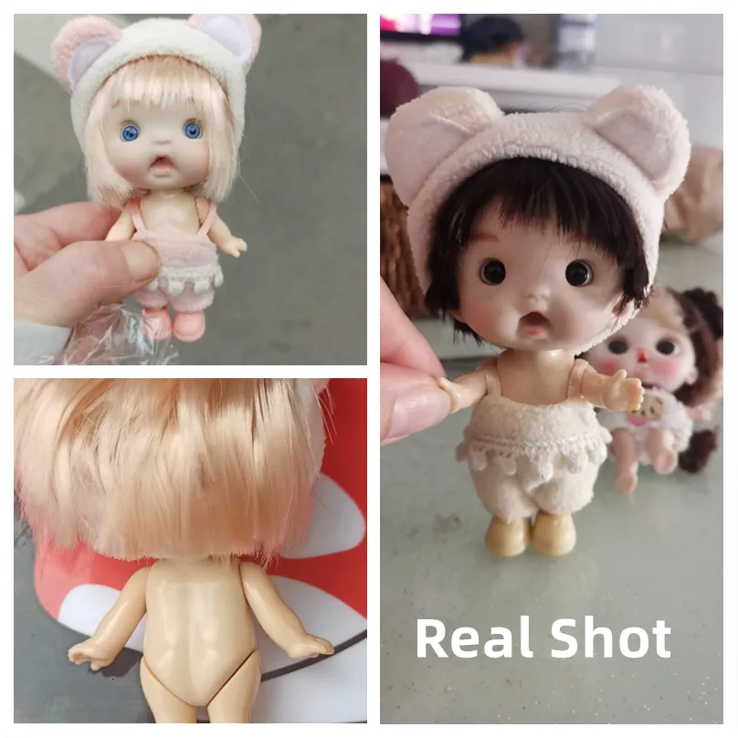 Dolls 10cm Mini Bjd Doll For Girls OB11 Clothes Cute Surprise Toy