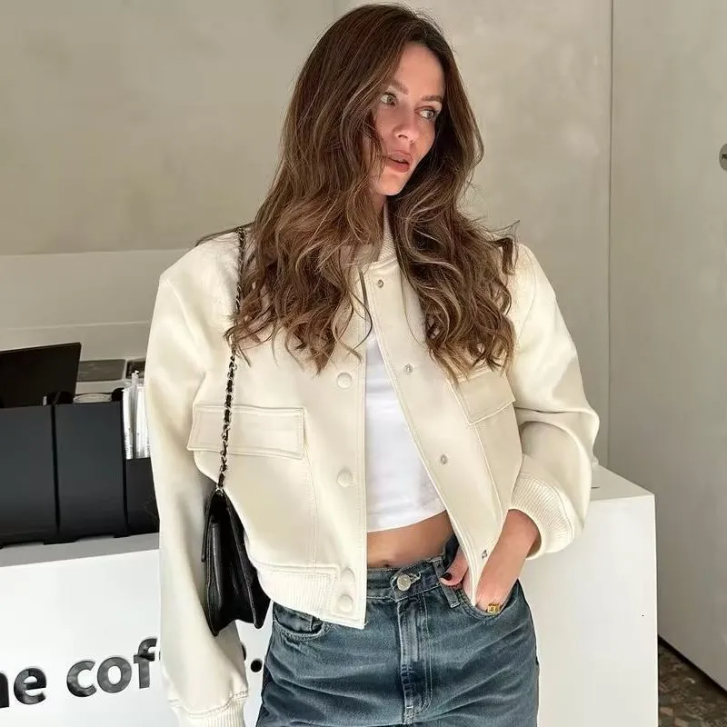 SLTNX Womens Fashion Bomber Jacket With Big Pockets Chic Long Sleeve Trf Outerwear For Spring Casual Wear 230515 From Kong003 48.08 DHgate.Com