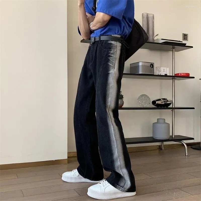 Pantalones vaqueros para hombre primavera verano negro tie-dye fino moda coreana hombres Streetwear Trendyol Jean Hombre Oversize Casual pantalones de mezclilla para hombre