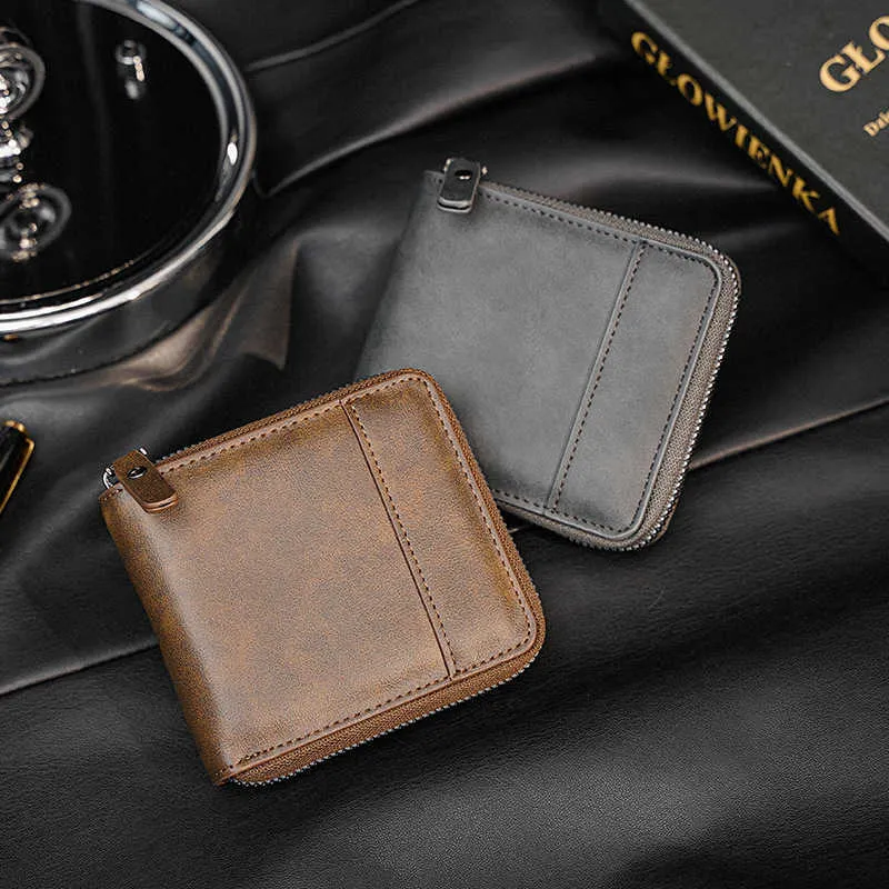 2023 new Korean version wallet Men's short horizontal wallet Multi-functional check wallet 230515