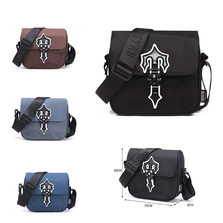 Trapstar Messenger Bag 1.0 - Blackout | No Sauce The Plug