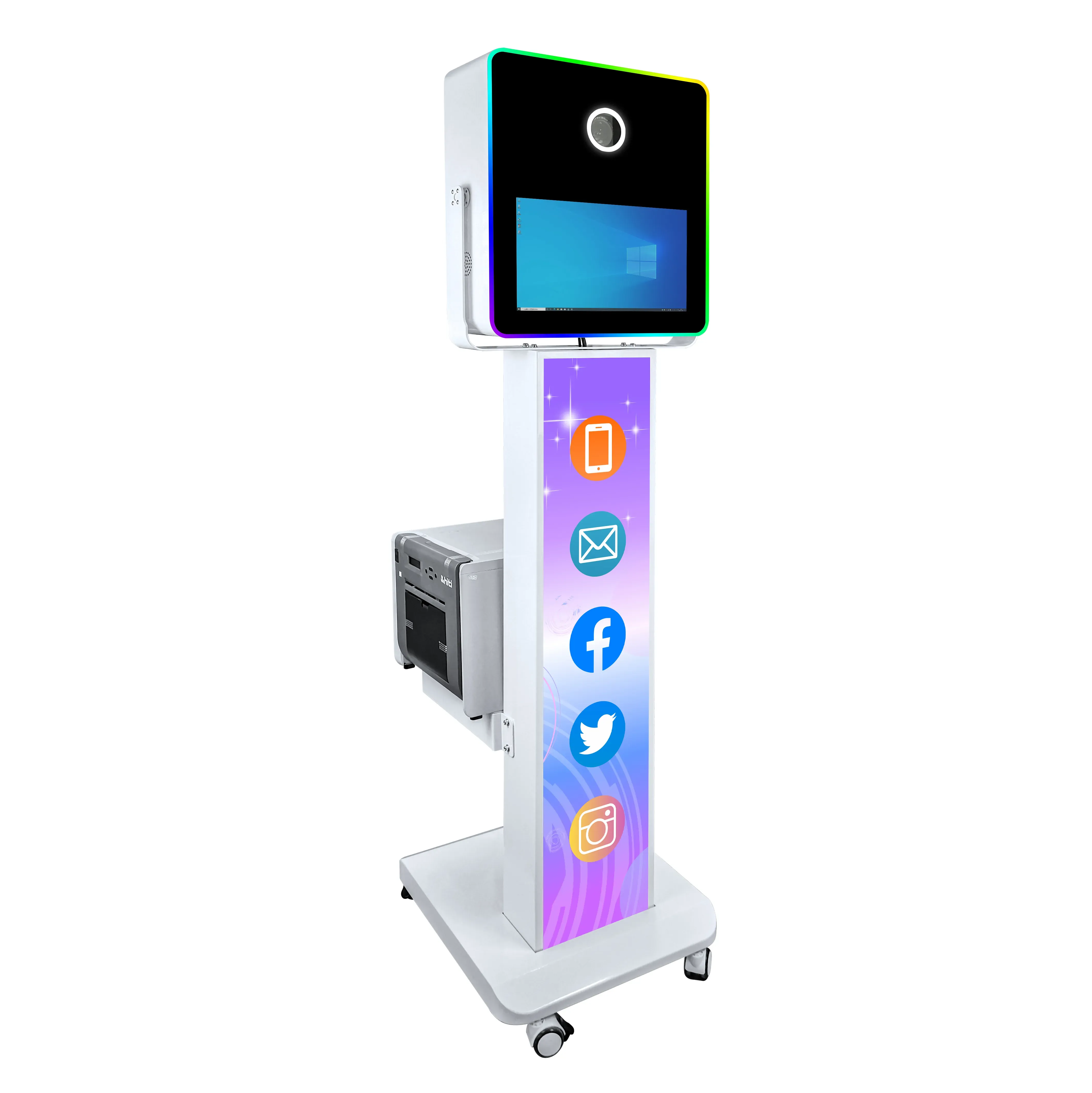 DSLR Photo Booth Machine 15,6 Zoll Touchscreen Selfie Kiosk Kamera Photo Booth für Party-Events