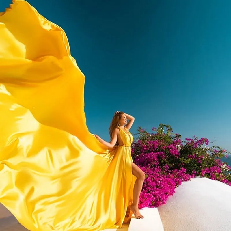 Gold Open Back Split Long Train Lightinthebox Party Dresses 2023