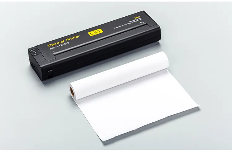 wholesale Mini Portable Light A4 Mobile Office Thermal Printer USB Interface Small Compact 216mm Paper For Laptop