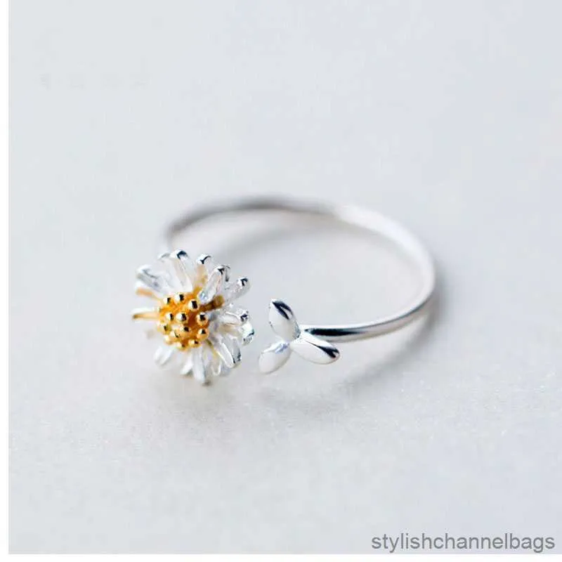 Bandringar stil blomma eleganta öppningsringar kvinnor justerbara bröllopsfest engagemang finger ringar uttalande smycken gåva