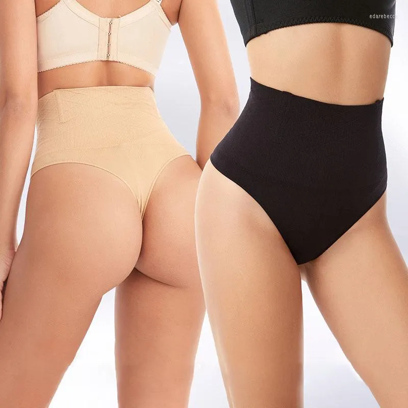 Dameshoeders bulifter shapewear stringbroek hoge taille panty sexy afslank buiklichaam shaper g-string slipje dames pant slips