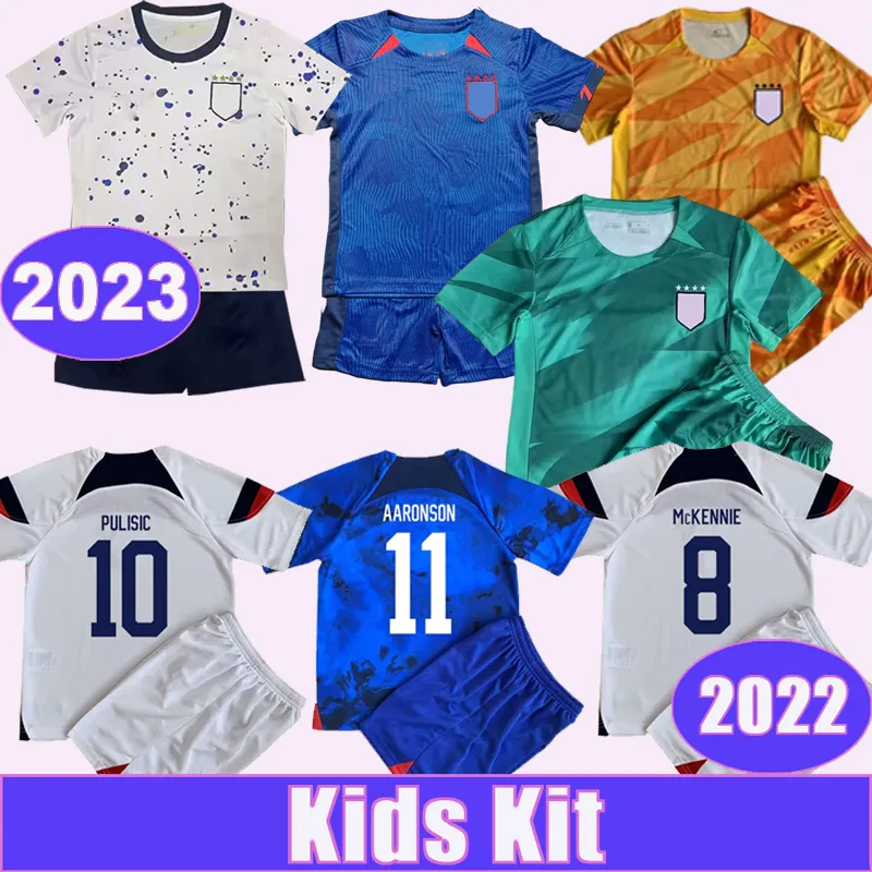 2023 PULISIC DEST voetbalshirts voor kinderen Nationaal team 22 23 MORRIS Mckennie YEDLIN ACOSTA AARONSON Staten thuis weg Keeper kinderpak