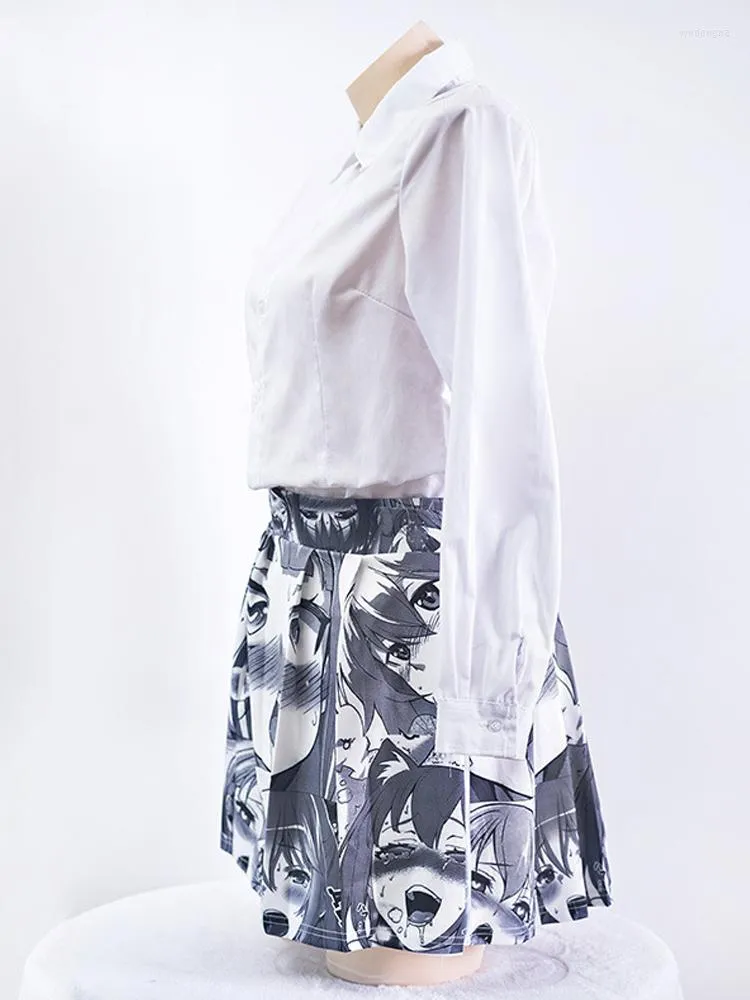 Skirts Sexy Women Mini Skirt Role Cosplay Vintage Kawaii Pleated Tutu Harajuku Korean Japanese School Uniform 2023