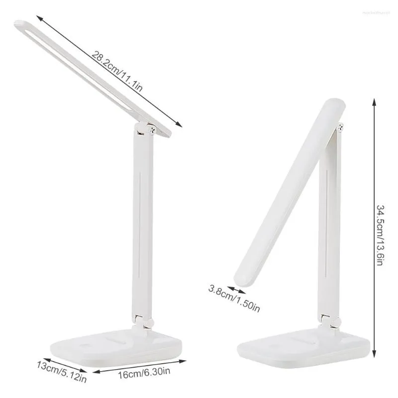 Lampes de table LED lampe de bureau 3 couleurs température lumière contrôle tactile chambre chevet lecture éclairage Rechargeable 1600mAh