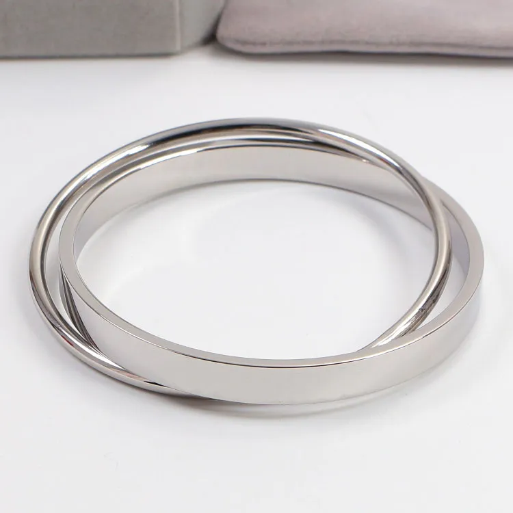 Diamant nagels bangle dubbele ringbangle armbanden voor vrouwen dubbele ring nagel armband ontwerper goud vergulde 18k kwaliteit prachtige cadeau