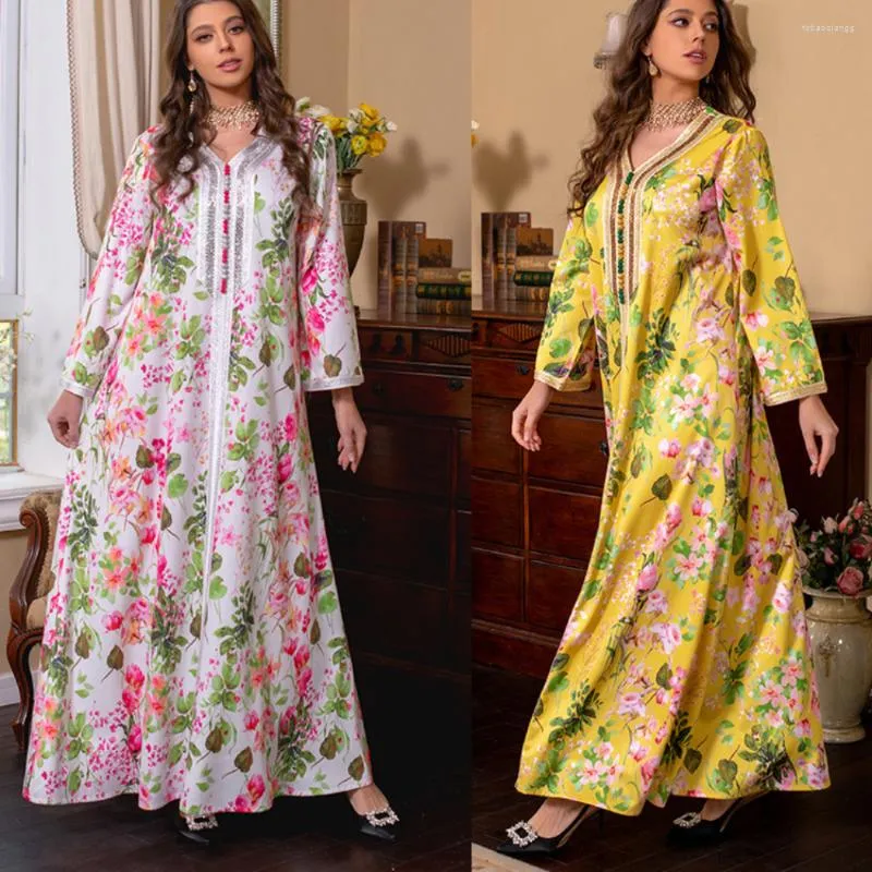 Etnische kleding Eid Ramadan Marokkaanse Caftan Avondjurken Formele luxe vrouwelijke kleding Dubai Islam Muslim Party Jurk Abaya Saoedi -Arabisch gewaad