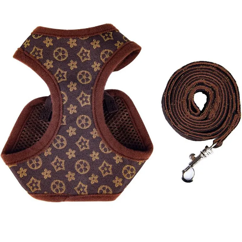 Fournitures pour animaux de compagnie Accessoires pour chiens de créateurs Harnais de poitrine pour animaux de compagnie Ensemble de corde de remorquage pour chien Corde pour chien de marche Chat Laisse de traction pour chien réglable