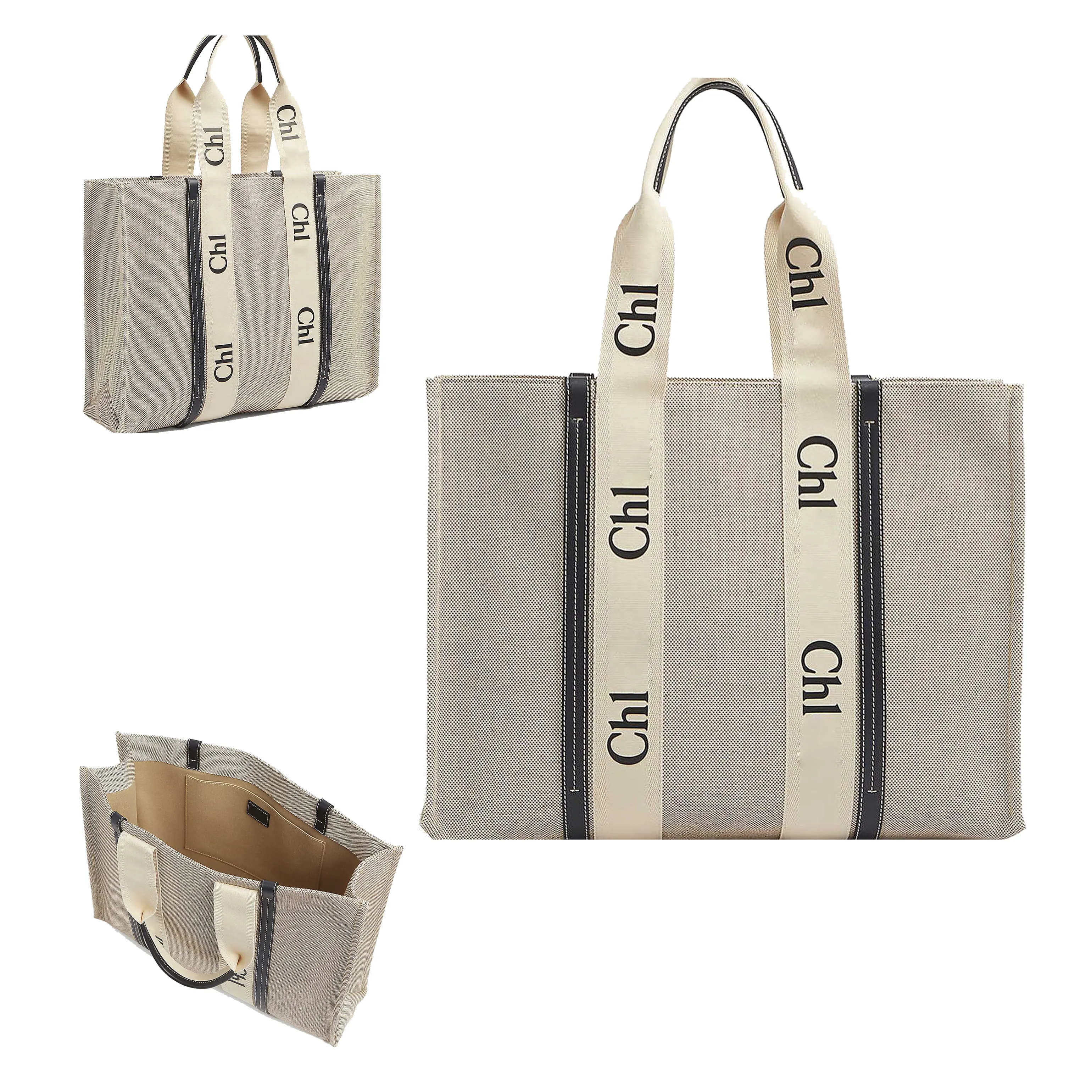 Lyxig handväska Woody Designer tygväska Dam Mini stor clutch stor Beach Shopper Väskor Herr Shoulder Canvas mode pochette crossBody bagage handtag topphandtag Nylonväska