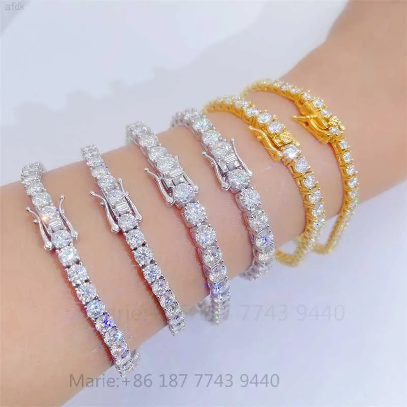 2022 offre spéciale bijoux 14k plaqué or bracelet de tennis s925 diamant bracelet vvs moissanite chaîne de tennis