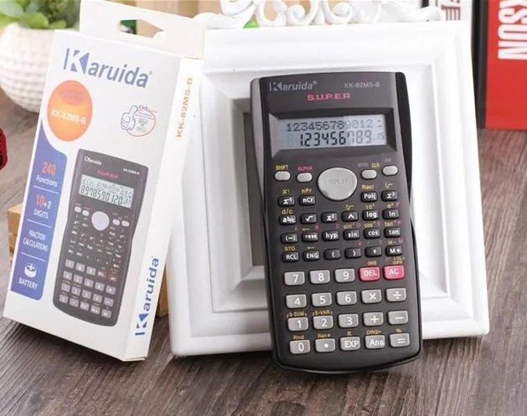 Calculadoras atacado estudante portátil calculadora científica 2 linha display 82ms calculadora multifuncional portátil para matemática atacado x0908