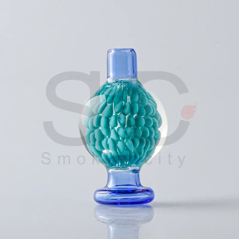 Gratis dhl !! Ny inbyggd blommor Stripe Glass Bubble Cap för Beveled Edge 10mm 14mm 18mm Manlig Kvinnlig kvarts banger Glas Bongs oljeriggar