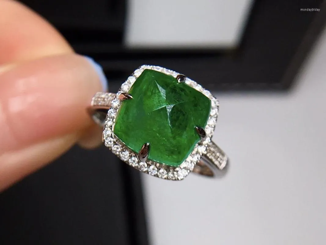 Cluster Rings E622 Solid 18K Gold Jewelry Zambia Origin Nature