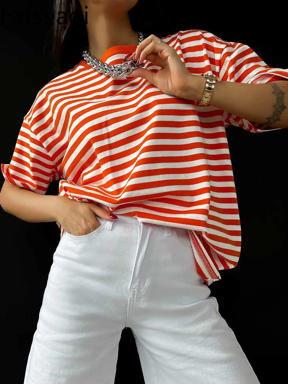 retro striped t shirt women's