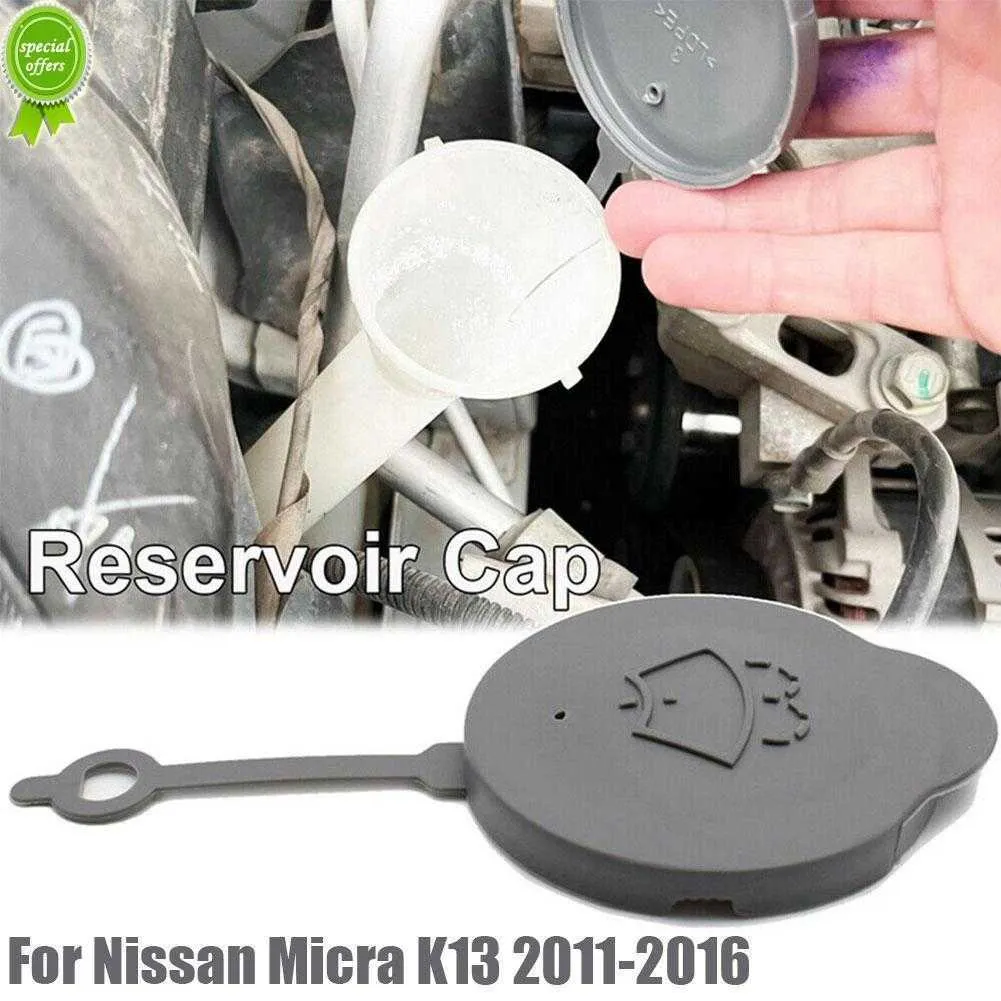 Yeni araba ön cam silecek yıkama sıvısı rezervuar kapağı 28913-1HA3A Su tankı şişe kapak kapak aksesuarları Nissan Micra K13 2011-16