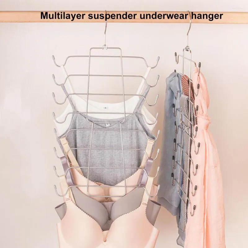 Hangers Underwear Rack Multi-Layer Closet Organizer Strong Load-bearing Multi-functional Tank Tops Bras Camisoles Hanger Storage