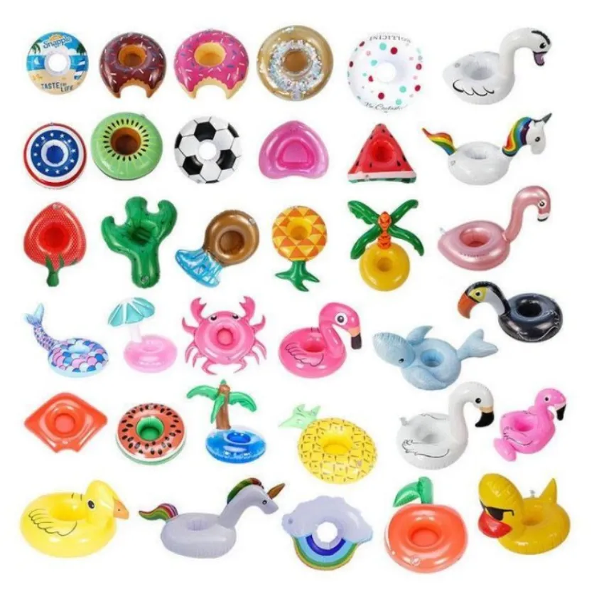 Wimming Pool drijft drankjes in Summer Beach PVC opblaasbaar drinkbekerhouder Coasters Baby Bath Toys FY4895 SS0515