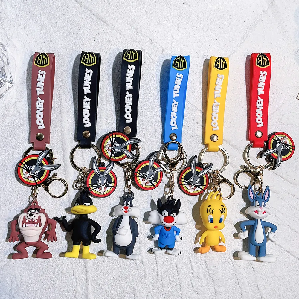 Bugs Bunny Animação Cadeia Criativa Chave Delicada e Cute Dacy Pingente Pingente Pingente Doll School School Pinging Chain Key Chain