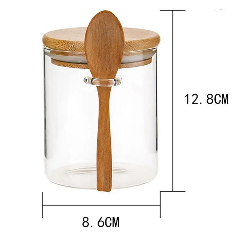 Heat Resistant Glass Jars With Wooden Lid - For Light Sleepers