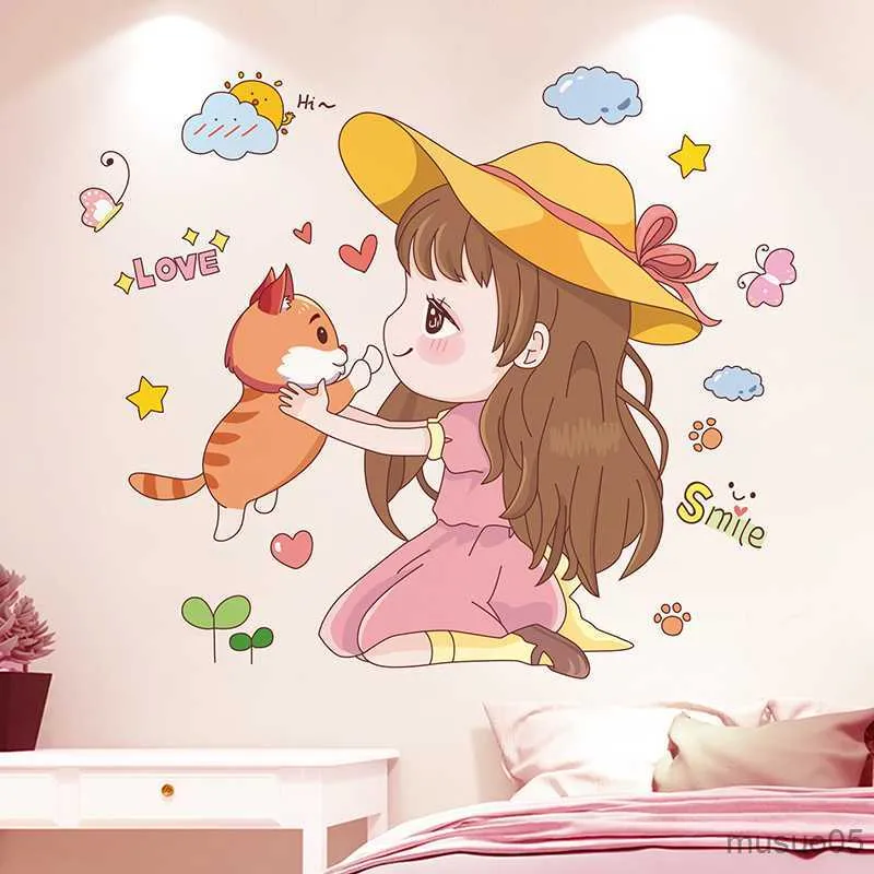 Adorable Cartoon Animal Wall Decals - DIY Kids Room Decor, Removable ...