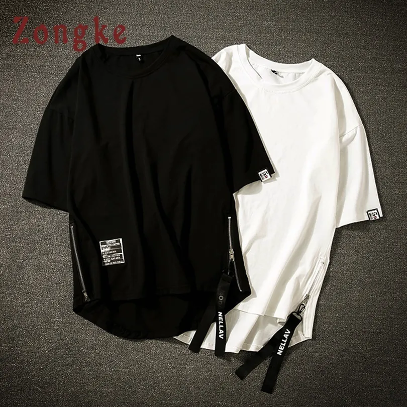 Mens TShirts Zongke White shirt Harajuku Vintage Clothes Streetwear Hip Hop Summer op 5XL 230515