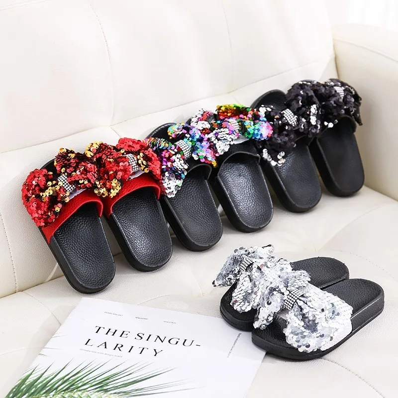 Children's sequin slippers cheap