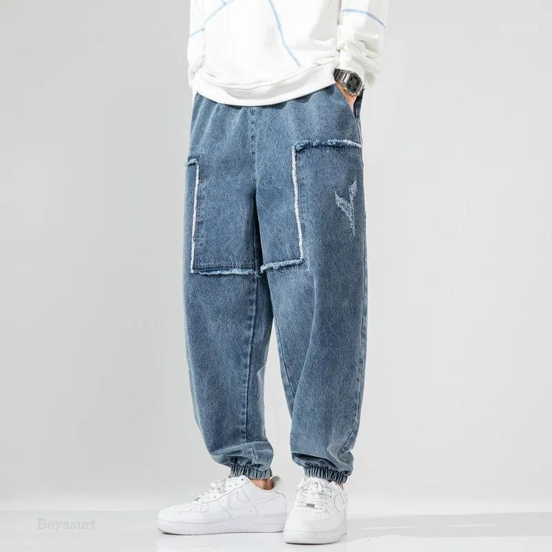 Jeans pour hommes Pantalon cargo droit Hommes et femmes Pantalon oversize Harajuku Streetwear Casual Denim