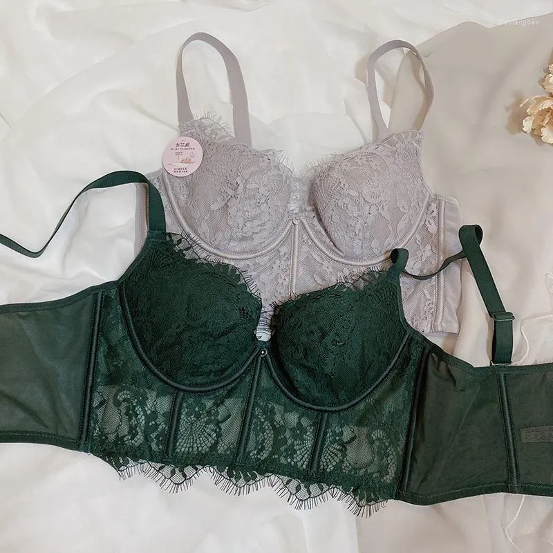 Bras Sets Sexy Widened Lace Underwear Set Wear Outside And Inside All Match  Waistcoat Style Gather Up Body Shaping Bra Herringbone Corset From 17,7 €