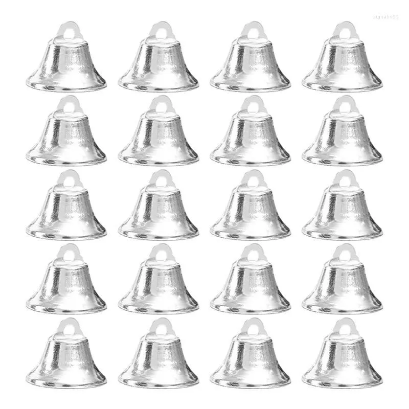 Supplimentos de festa 50pcs mini sinos de natal sino de metal pendurado pingente ornamentos de árvore decorações de natal 2.1x2.1x2cm