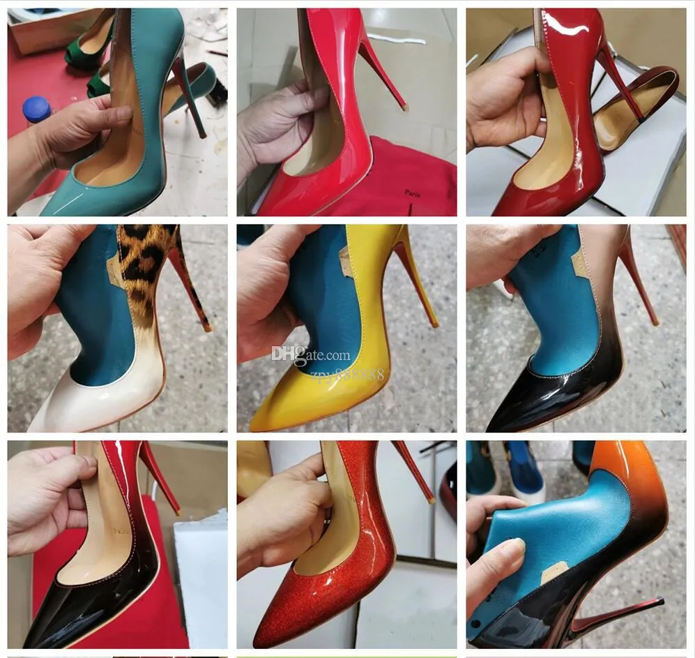 Высококачественные туфли для одежды красные высокие каблуки в дне роскошные женские дизайнерские дизайнерские дизайнерские сандалии с кожаной кожаной.