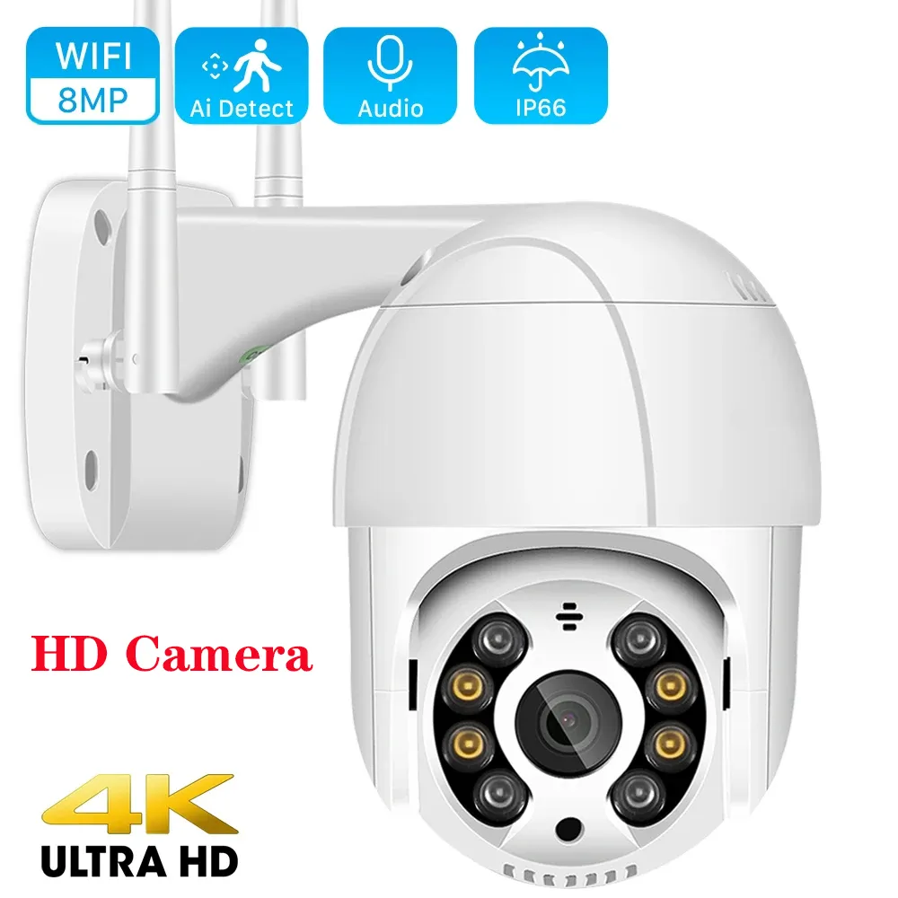 8MP 5MP bezprzewodowa kamera PTZ HD 1080P Kolor noktowi wizji WiFi kamera IP Outdoor H.265 5MP AI Auto Tracking CCTV Cam
