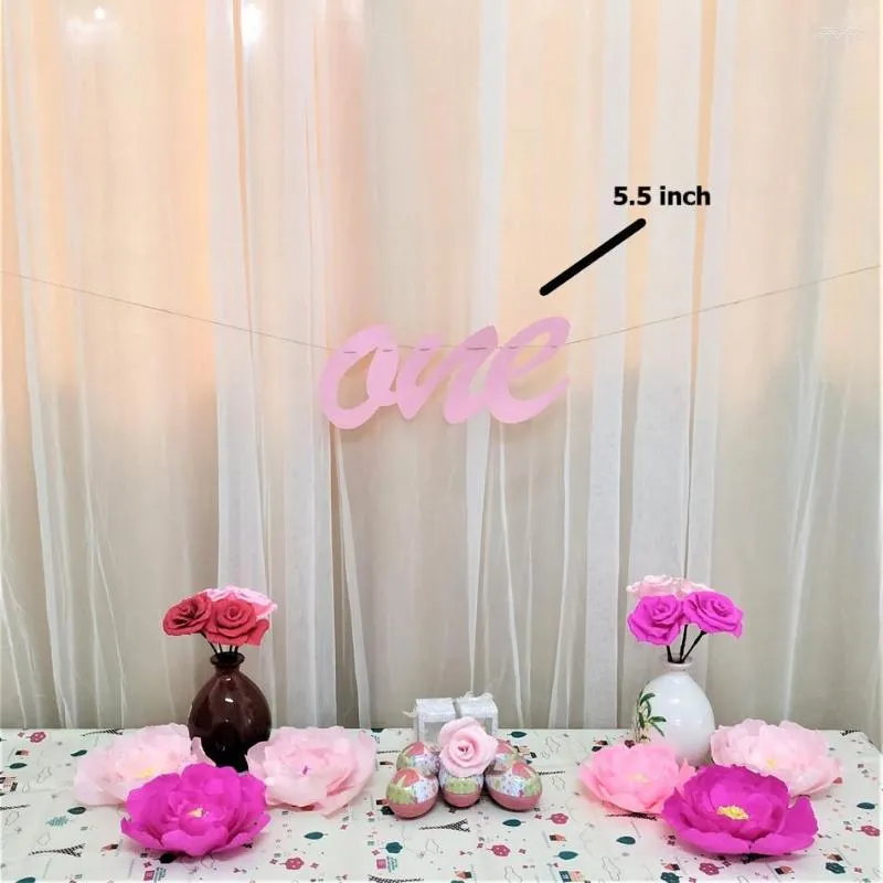 Party Decoration ONE Letter Banner Card Stock Decorations First Year Birthday Backdrop Decor Hanging Garland Personalized