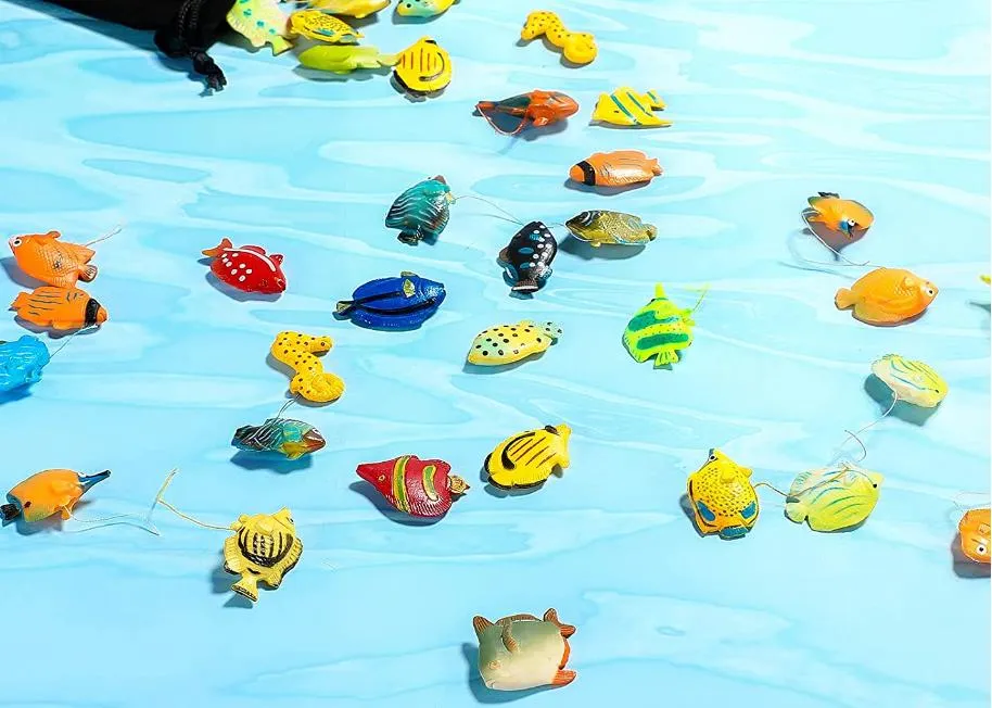 Flottant Tropical Fish Water Fun Attraper Des Poissons Jouets Festival D'été Piscine Plage Thème Party Favors Multicolore Petit Multicolore