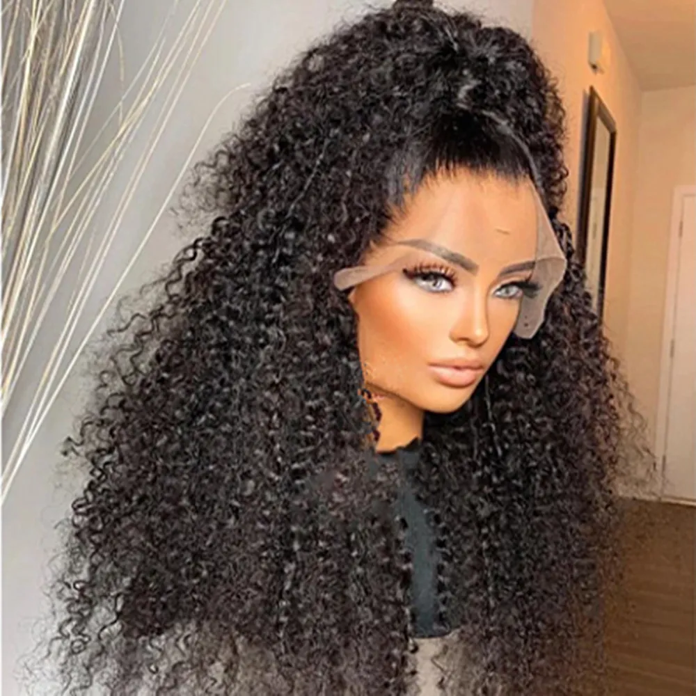 180DSNERDDSEDSENTE BRAIL HUMAN HEABE HD LACE FRONTED WIG Deep Wave Lace Wig Frontal para Mulheres 13x4 PRECUDED -PUCHO