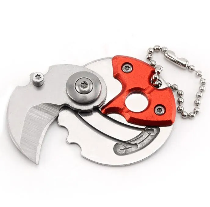 Mini Cutter Pieghevole Portachiavi – Apriscatole E Apripacco Ergonomico, Lama 30mm, Regalo Pratico