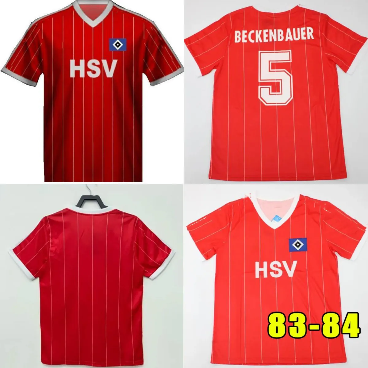 1982 1983 Hamburger SV Retro Soccer Jerseys Away 83 84 Horst Hrubesch Milewski Magath Rolff Vintage Class