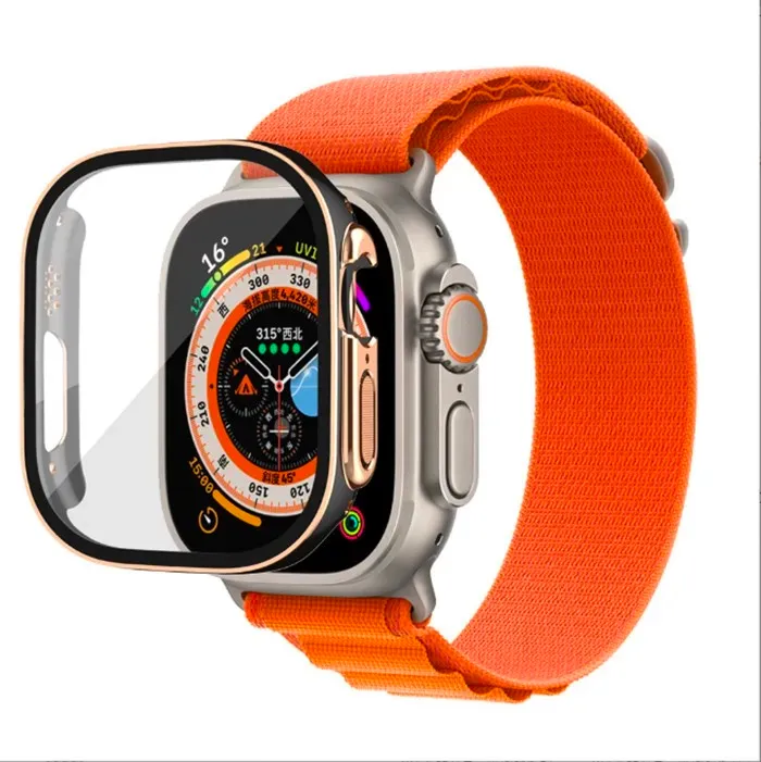 Apple watch 용 스마트 워치 울트라 시리즈 8 49mm iWatch 마린 스트랩 스마트 워치 스포츠 시계 무선 충전 스트랩 박스 보호 커버 케이스