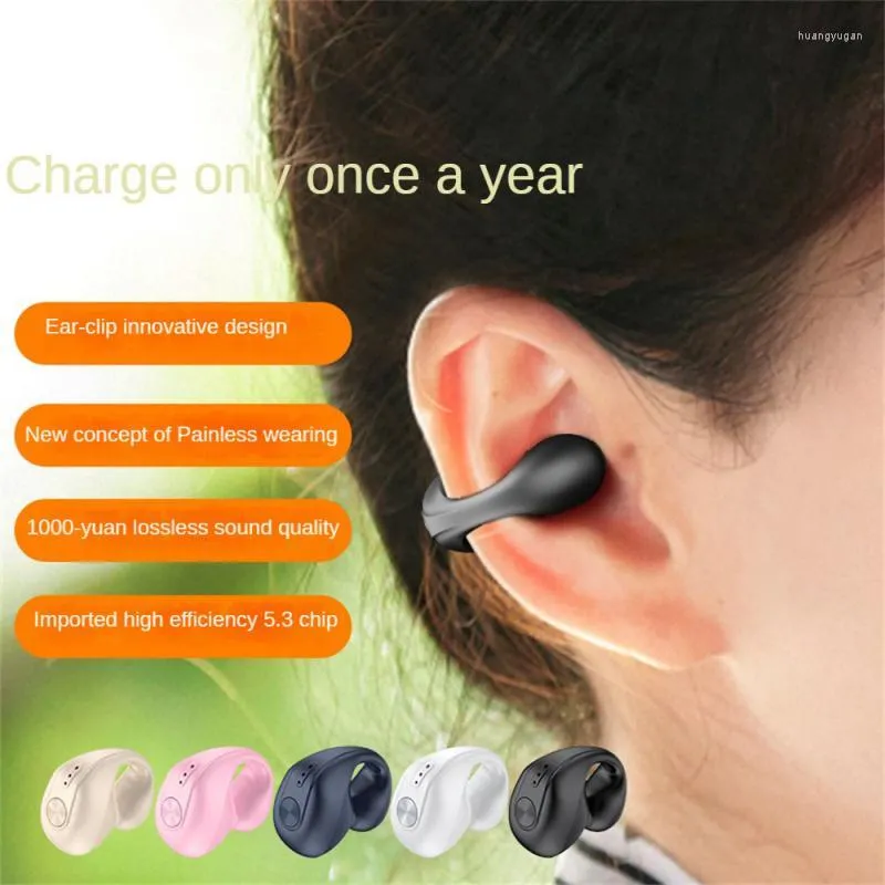 Ağrısız Giyen Kulaklık Touch İndüksiyon Kablosuz Kulak Klip Türü Gecikme Duygusuna Değil
