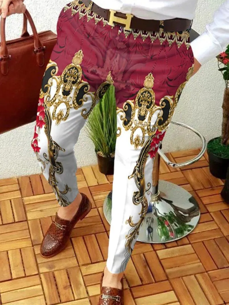 Autumn Smart Casual Fashion Mens Stripe Pattern Jogger Pants Thin
